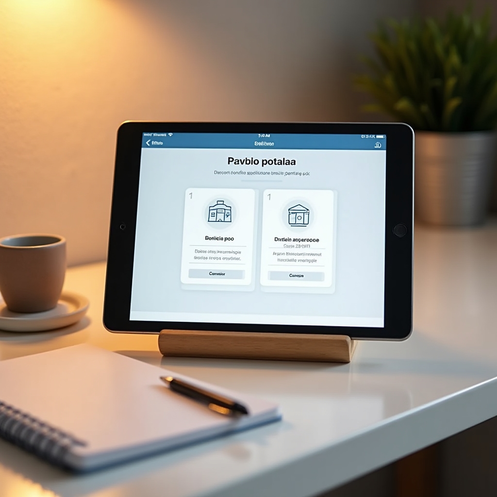 Confronto visivo tra conto corrente e conto deposito su schermo tablet
